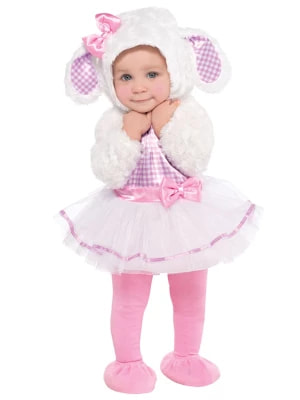 Zdjęcie produktu amscan 4-częściowy kostium "Little Lamb" w kolorze biało-różowym rozmiar: 68/74