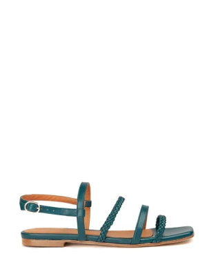 Zdjęcie produktu Anaki Skórzane sandały "Antonia" w kolorze zielonym rozmiar: 39