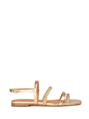 Zdjęcie produktu Anaki Skórzane sandały "Antonia" w kolorze złotym rozmiar: 36