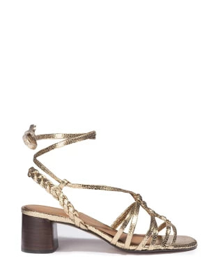 Zdjęcie produktu Anaki Skórzane sandały "Camille" w kolorze złotym rozmiar: 38