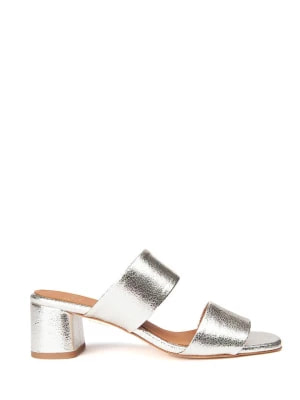 Zdjęcie produktu Anaki Skórzane sandały "Gilda" w kolorze srebrnym rozmiar: 36