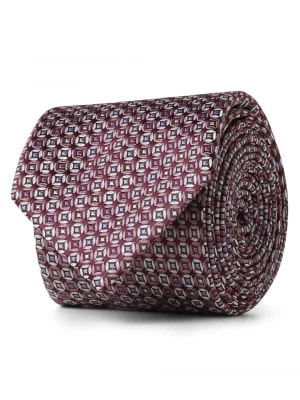 Zdjęcie produktu Andrew James New York Krawat jedwabny męski Mężczyźni Jedwab czerwony wzorzysty,