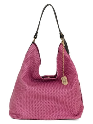 Zdjęcie produktu Anna Morellini Skórzana torebka "Sebastiana" w kolorze różowym - 38 x 36 x 14 cm rozmiar: onesize