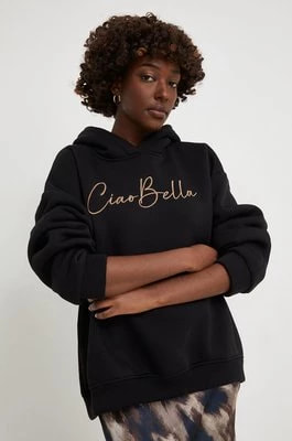 Zdjęcie produktu Answear Lab bluza damska kolor czarny z kapturem z aplikacją