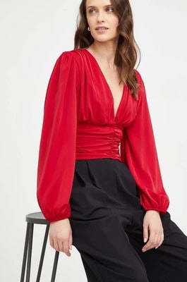 Zdjęcie produktu Answear Lab bluzka damska kolor czerwony gładka
