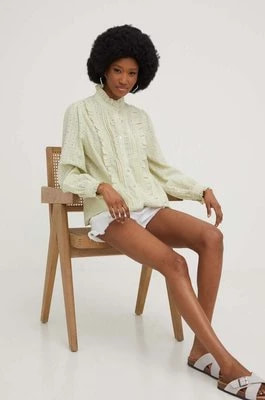 Zdjęcie produktu Answear Lab koszula damska kolor zielony regular ze stójką