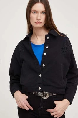 Zdjęcie produktu Answear Lab kurtka jeansowa damska kolor czarny przejściowa