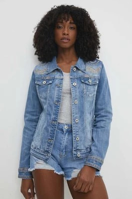 Zdjęcie produktu Answear Lab kurtka jeansowa damska kolor niebieski przejściowa