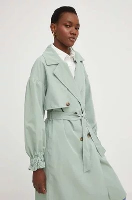 Zdjęcie produktu Answear Lab płaszcz damski kolor zielony przejściowy oversize