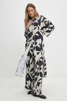 Zdjęcie produktu Answear Lab sukienka kolor beżowy midi oversize