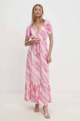 Zdjęcie produktu Answear Lab sukienka kolor różowy maxi rozkloszowana