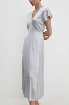 Zdjęcie produktu Answear Lab sukienka kolor szary midi rozkloszowana