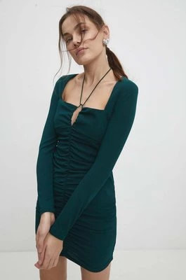 Zdjęcie produktu Answear Lab sukienka kolor zielony mini dopasowana