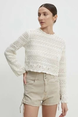 Zdjęcie produktu Answear Lab sweter bawełniany kolor beżowy lekki