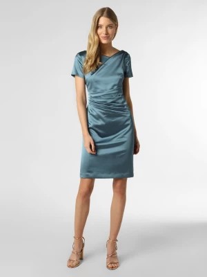 Zdjęcie produktu Apriori Damska sukienka wieczorowa Kobiety Satyna niebieski jednolity,