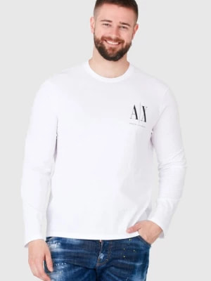 Zdjęcie produktu ARMANI EXCHANGE Biały longsleeve męski z małym logo