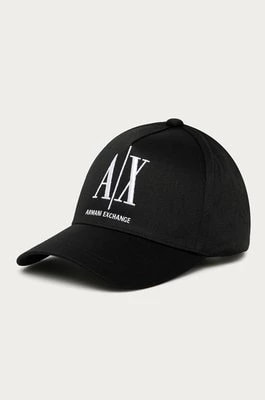 Zdjęcie produktu Armani Exchange czapka z daszkiem bawełniana kolor czarny 954047 CC811 NOS