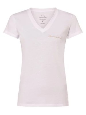 Zdjęcie produktu Armani Exchange Koszulka damska Kobiety Dżersej biały jednolity,
