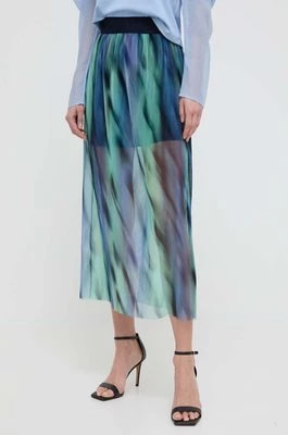 Zdjęcie produktu Armani Exchange spódnica kolor niebieski midi rozkloszowana 3DYN11 YN8QZ
