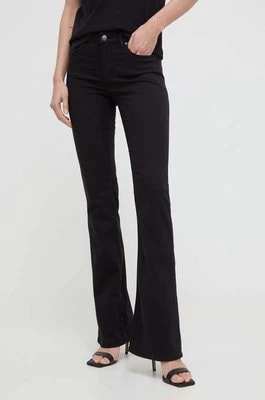 Zdjęcie produktu Armani Exchange spodnie damskie kolor czarny dzwony high waist 3DYJ65 Y2VLZ