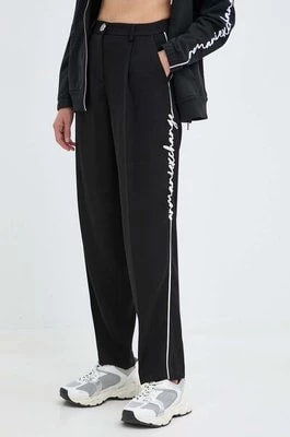 Zdjęcie produktu Armani Exchange spodnie damskie kolor czarny proste high waist