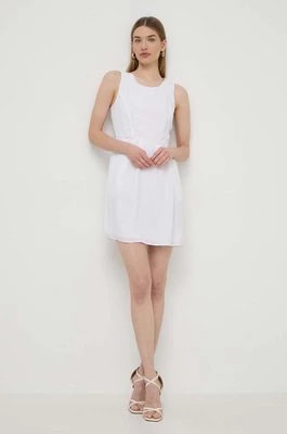 Zdjęcie produktu Armani Exchange sukienka kolor biały mini dopasowana 3DYA66 YN9RZ