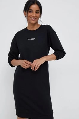 Zdjęcie produktu Armani Exchange sukienka kolor czarny midi prosta 8NYA88 YJE5Z NOS