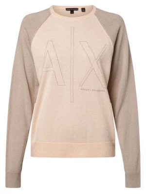 Zdjęcie produktu Armani Exchange Sweter damski Kobiety Sztuczne włókno różowy|beżowy jednolity,