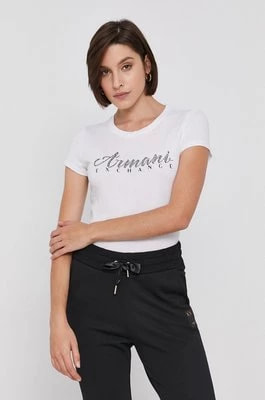 Zdjęcie produktu Armani Exchange t-shirt bawełniany kolor biały 8NYT91 YJG3Z NOS
