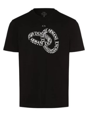 Zdjęcie produktu Armani Exchange T-shirt męski Mężczyźni Bawełna czarny nadruk,