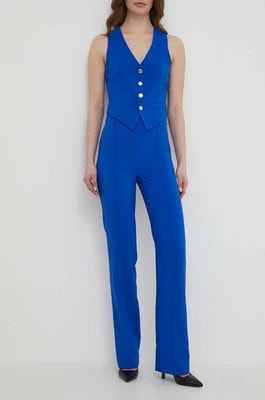 Zdjęcie produktu Artigli spodnie damskie kolor niebieski proste high waist