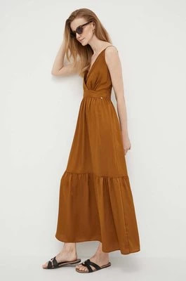 Zdjęcie produktu Artigli sukienka kolor brązowy maxi rozkloszowana