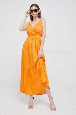 Zdjęcie produktu Artigli sukienka kolor pomarańczowy maxi rozkloszowana