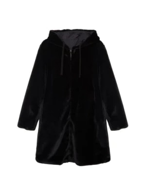 Zdjęcie produktu Aspesi, Odwracalny płaszcz z kapturem Black, female,