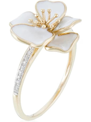 Zdjęcie produktu LA MAISON DE LA JOAILLERIE Złoty pierścionek "Orchidée" z diamentami rozmiar: 60