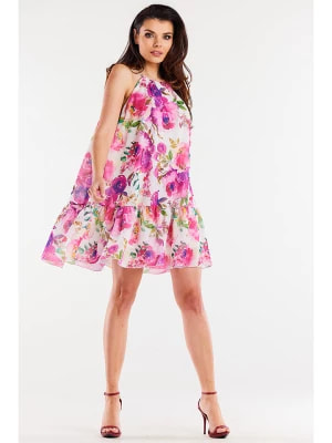 Zdjęcie produktu Awama Sukienka w kolorze różowym ze wzorem rozmiar: L/XL