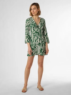 Zdjęcie produktu ba&sh Sukienka damska Kobiety wiskoza zielony|biały wzorzysty,