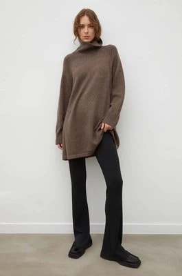 Zdjęcie produktu BA&SH sukienka wełniana kolor brązowy mini oversize