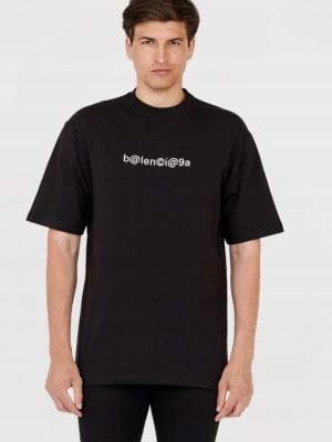 Zdjęcie produktu BALENCIAGA Czarny t-shirt z białym logo