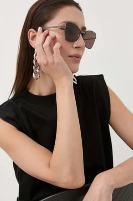 Zdjęcie produktu Balenciaga okulary przeciwsłoneczne damskie kolor brązowy BB0278S