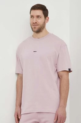 Zdjęcie produktu BALR. t-shirt bawełniany męski kolor różowy z aplikacją B1112 1225