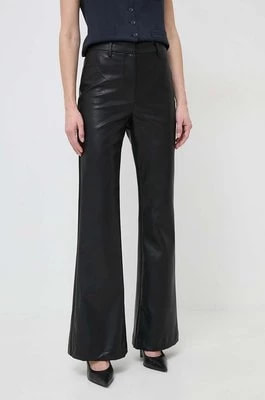 Zdjęcie produktu Bardot spodnie damskie kolor czarny dzwony high waist