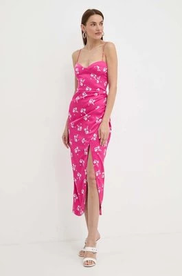 Zdjęcie produktu Bardot sukienka AMIKA kolor różowy midi dopasowana 59216DB