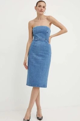 Zdjęcie produktu Bardot sukienka jeansowa VANDA kolor niebieski mini dopasowana 91355DB