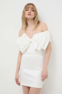 Zdjęcie produktu Bardot sukienka kolor biały mini dopasowana