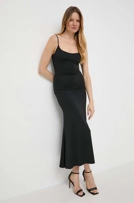Zdjęcie produktu Bardot sukienka kolor czarny maxi prosta