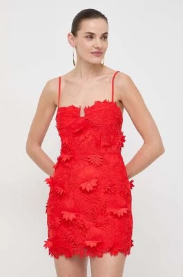 Zdjęcie produktu Bardot sukienka kolor czerwony mini dopasowana