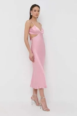 Zdjęcie produktu Bardot sukienka kolor różowy maxi prosta