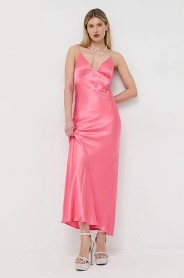 Zdjęcie produktu Bardot sukienka kolor różowy maxi rozkloszowana