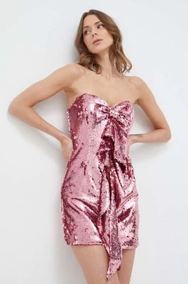 Zdjęcie produktu Bardot sukienka kolor różowy mini dopasowana